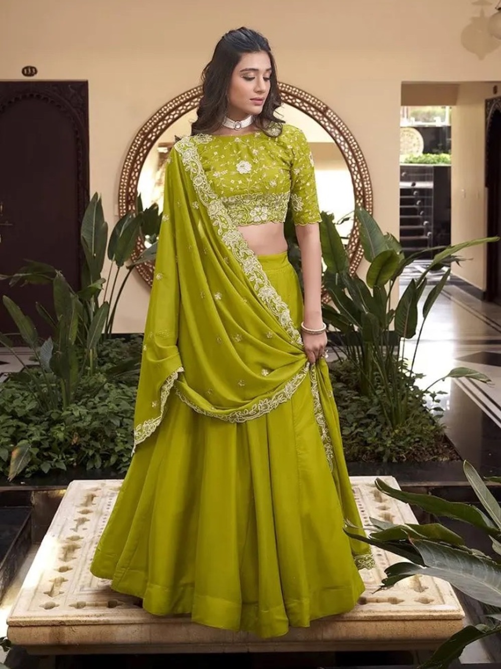 Green Lehenga Set